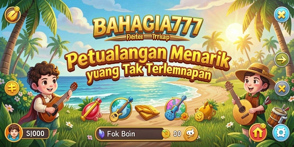 Menggambarkan gameplay petualangan yang seru di BAHAGIA777.