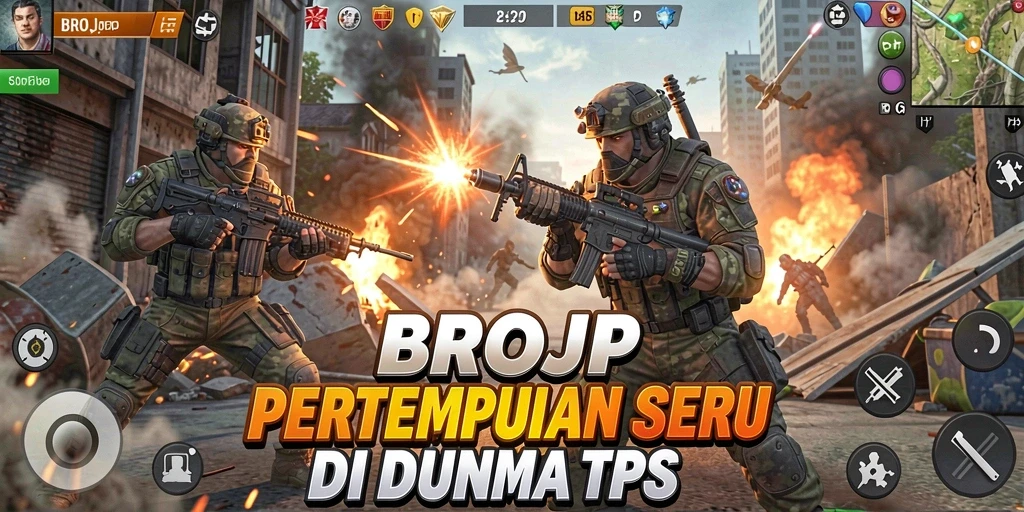Screenshot gameplay BROJP menunjukkan aksi pertempuran yang intens dan grafis yang menawan.