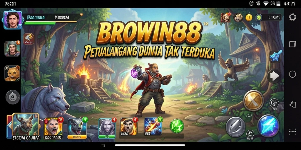 Tampilan gameplay BROWIN88 di dunia petualangan yang menantang.