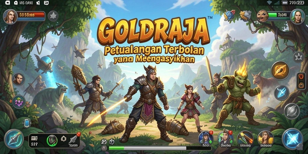 Tampilan gameplay <strong>GOLDRAJA</strong> dengan eksplorasi dunia terbuka.