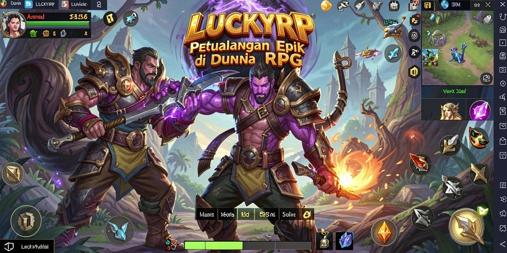 Tampilan gameplay RPG yang menegangkan di LUCKYRP.