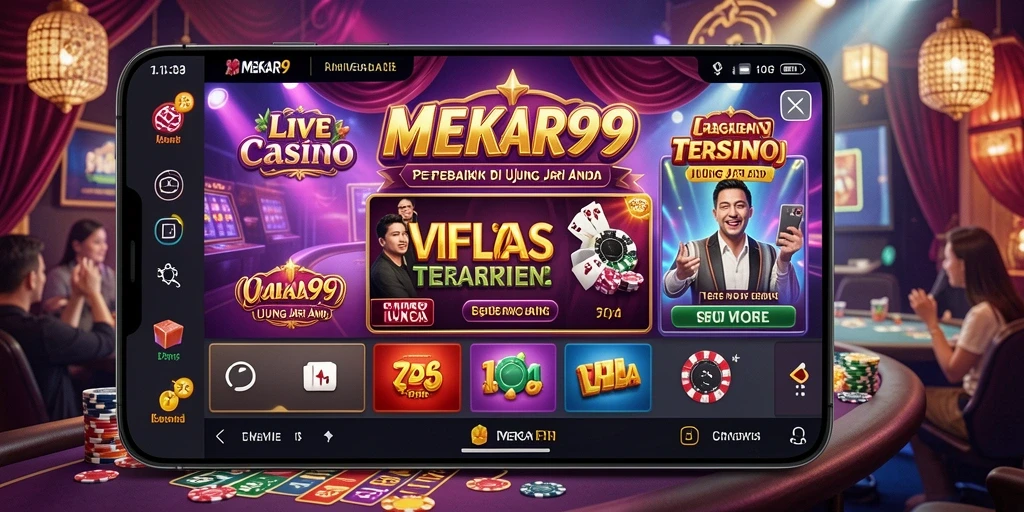 Tampilan gameplay Live Casino yang mendebarkan di MEKAR99.