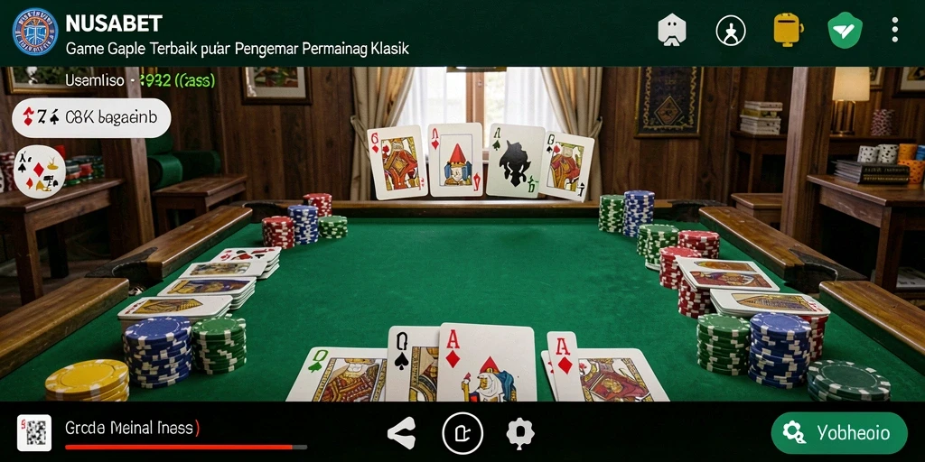 Gambar menampilkan pemain sedang asyik bermain Gaple di NUSABET.