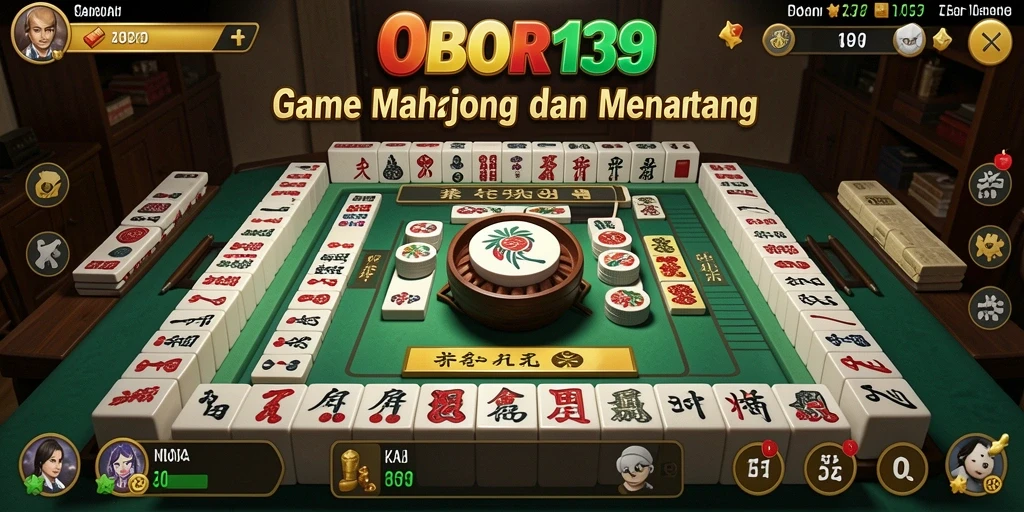 Screenshot gameplay OBOR138 menampilkan keseruan bermain Mahjong.