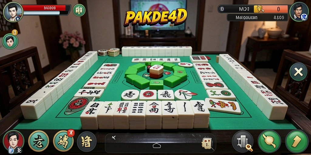Tampilan gameplay PAKDE4D dengan level Mahjong yang menantang.