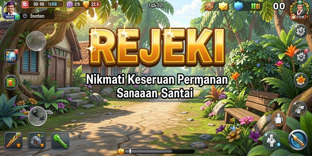 Tampilan gameplay seru dari REJEKI yang membuat pemain betah.