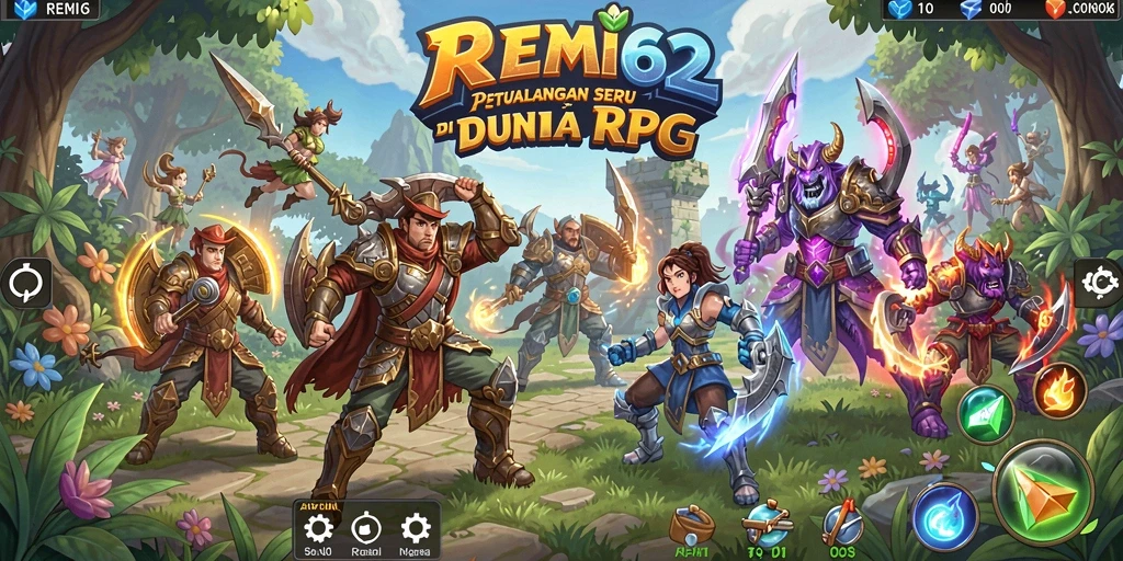 Tangkapan layar menunjukkan pertarungan epic dalam gameplay RPG.
