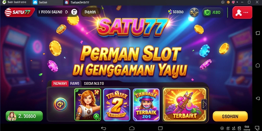 Tampilan menarik gameplay Slot di SATU77 yang memukau.