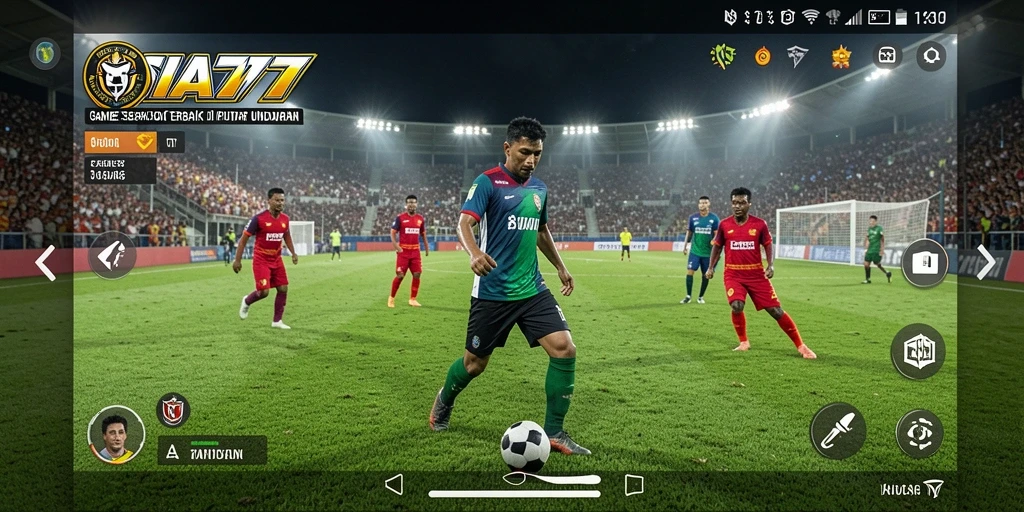 Tampilan gameplay menarik dari SIA777 dalam pertandingan sepak bola.