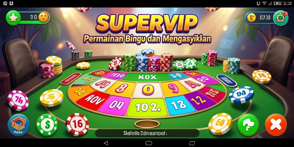 Tampilan gameplay menarik dari aplikasi Bingo SUPERVIP.