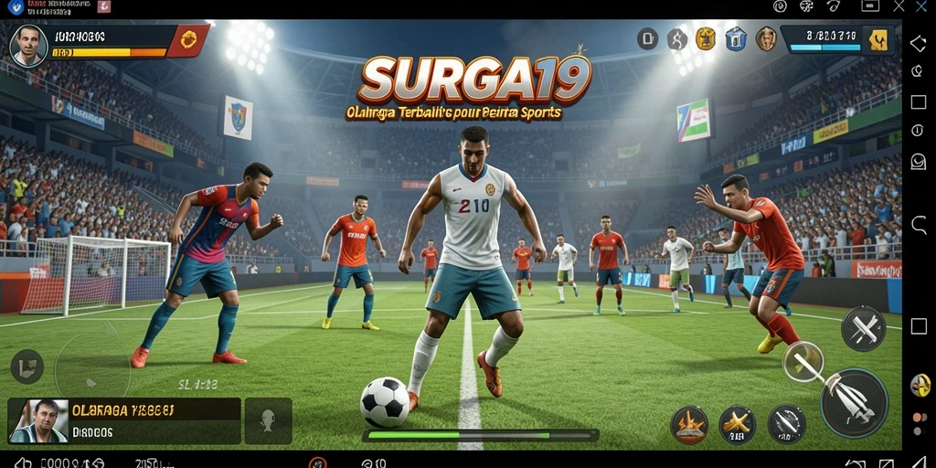 Tampilan screenshot utama SURGA19 dengan aksi olahraga seru.