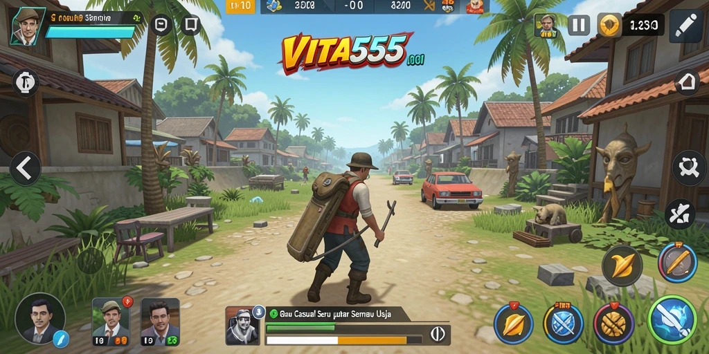 Tampilan gameplay VITA555 yang seru dan menantang.