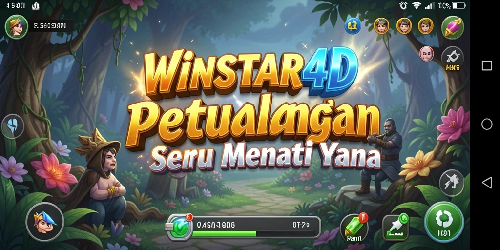 Screenshot menarik dari gameplay WINSTAR4D yang menunjukkan momen petualangan.